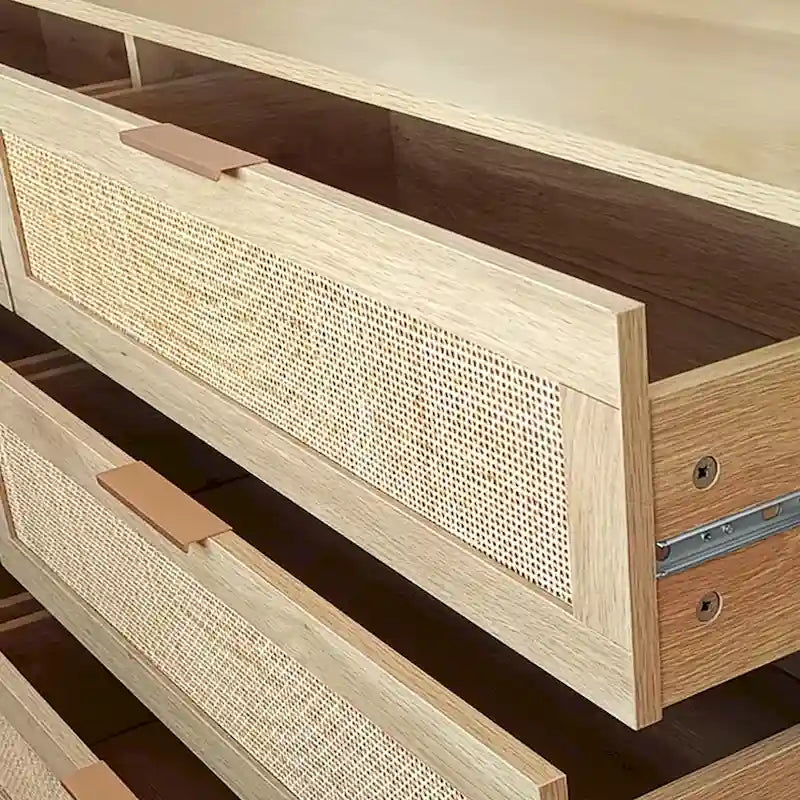 6-Drawers Rattan Storage Cabinet