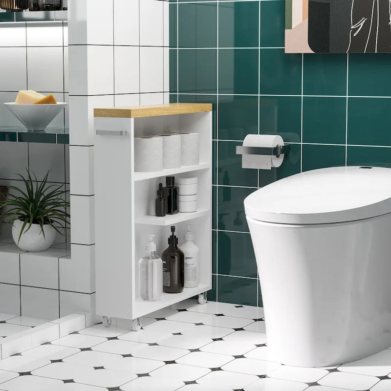 Bathroom Cabinet with Wheels