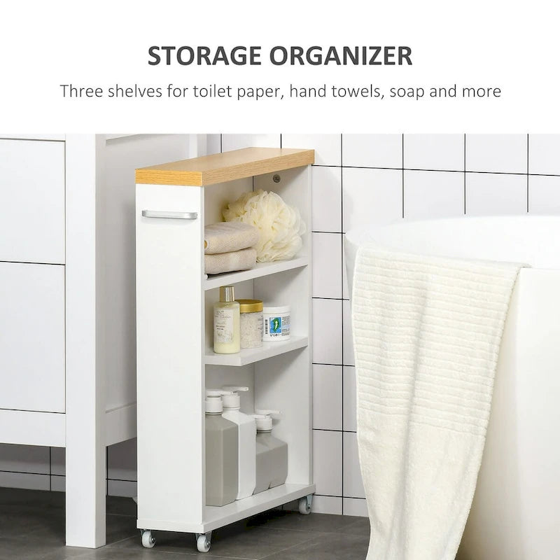 Bathroom Cabinet with Wheels