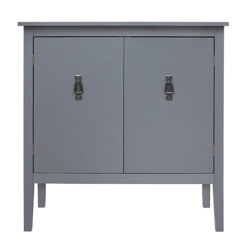 2-Door Wooden Sideboard with Adjustable Shelves