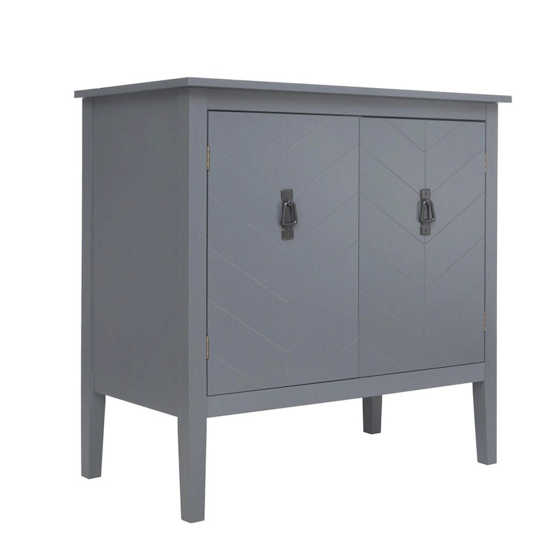 2-Door Wooden Sideboard with Adjustable Shelves