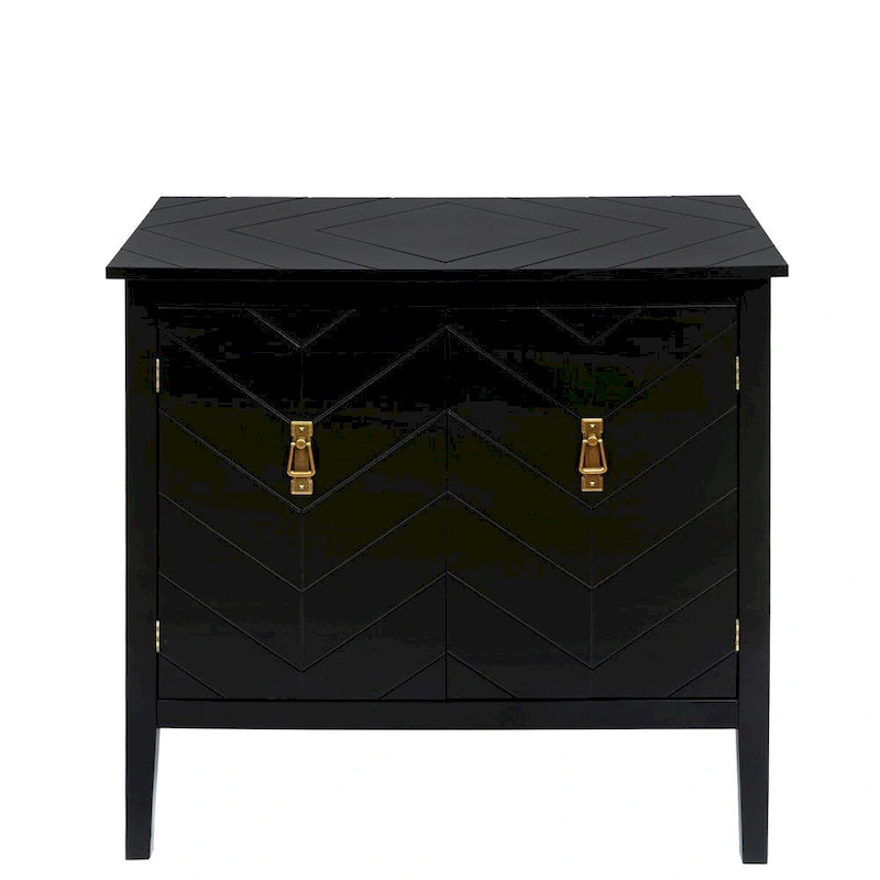 2-Door Wooden Sideboard with Adjustable Shelves
