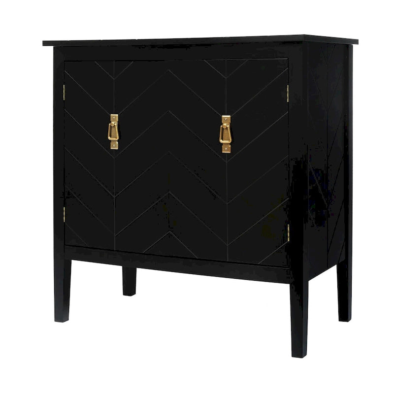 2-Door Wooden Sideboard with Adjustable Shelves