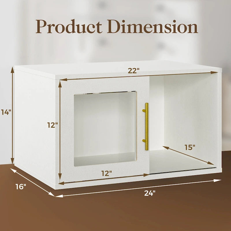 Stackable 24-Cube Storage Organizer with Sliding Door