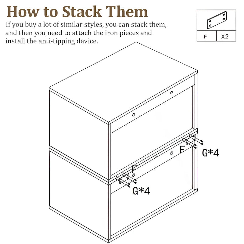Stackable 24-Cube Storage Organizer with Sliding Door
