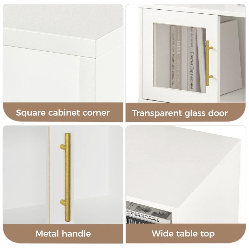 Stackable 24-Cube Storage Organizer with Sliding Door