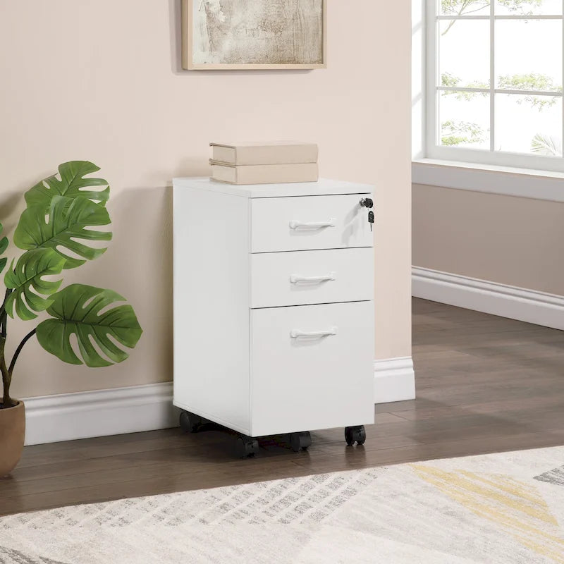 3-Drawer Mobile File Cabinet