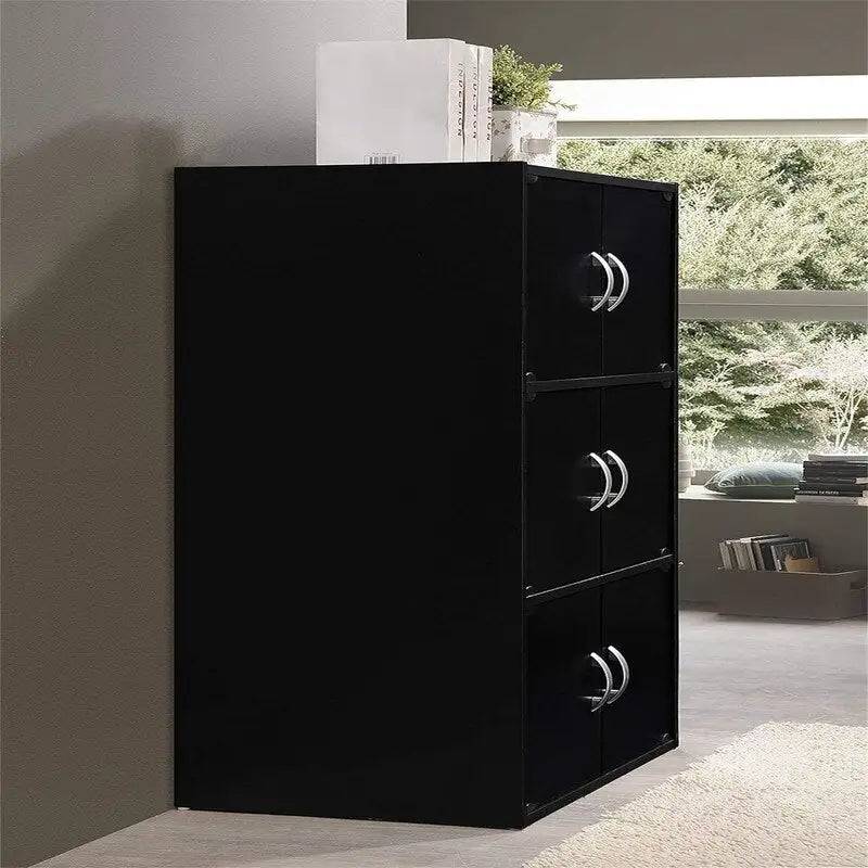 3-Shelf Bookcase Cabinet