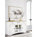 Signature Design by Ashley Ashbryn White/Natural Dining Server - 60 W x 19 D x 37 H