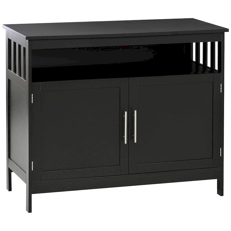 Wood Buffet Cabinet with Shelf and Magnet Door