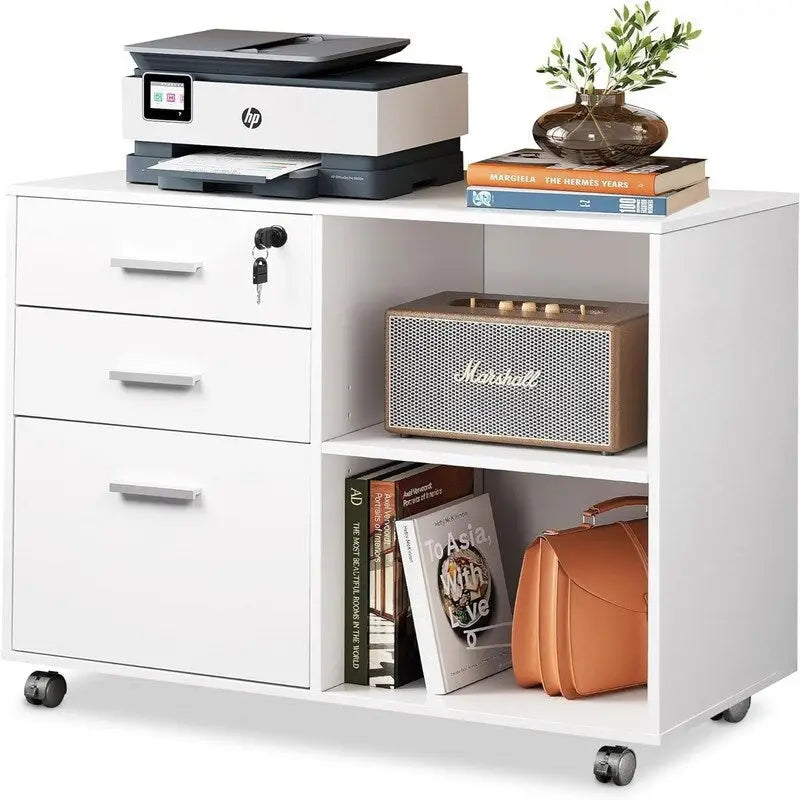 3-Drawer Wood File Cabinet - 15.7D x 31.3W x 24.7H