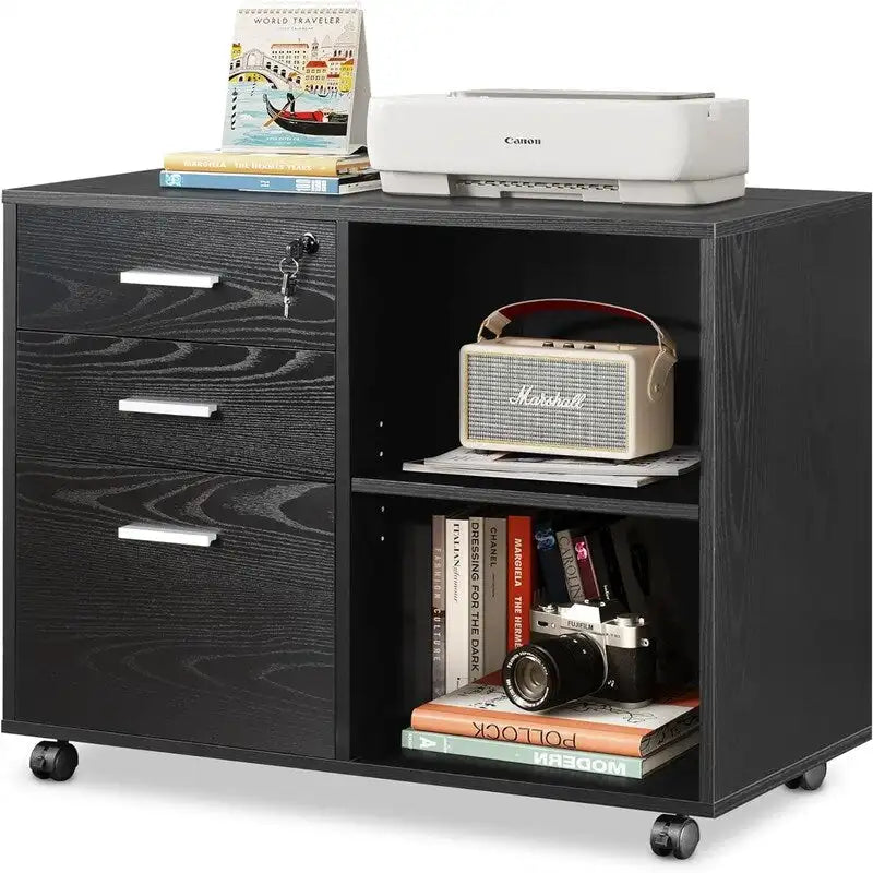 3-Drawer Wood File Cabinet - 15.7D x 31.3W x 24.7H