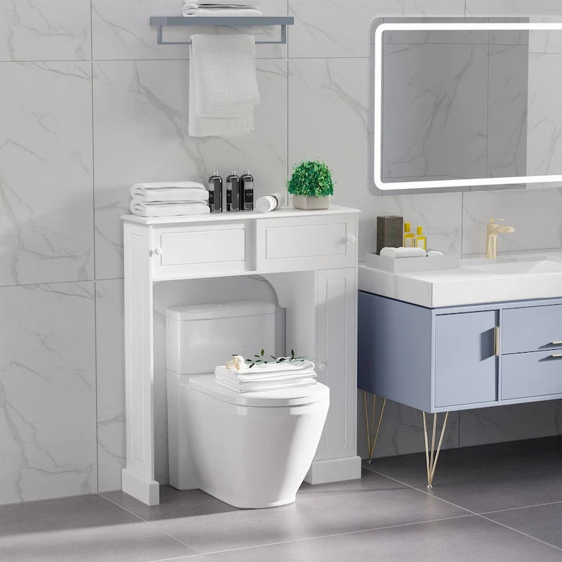 Over-the-Toilet Bathroom Storage Cabinet with Adjustable Shelves