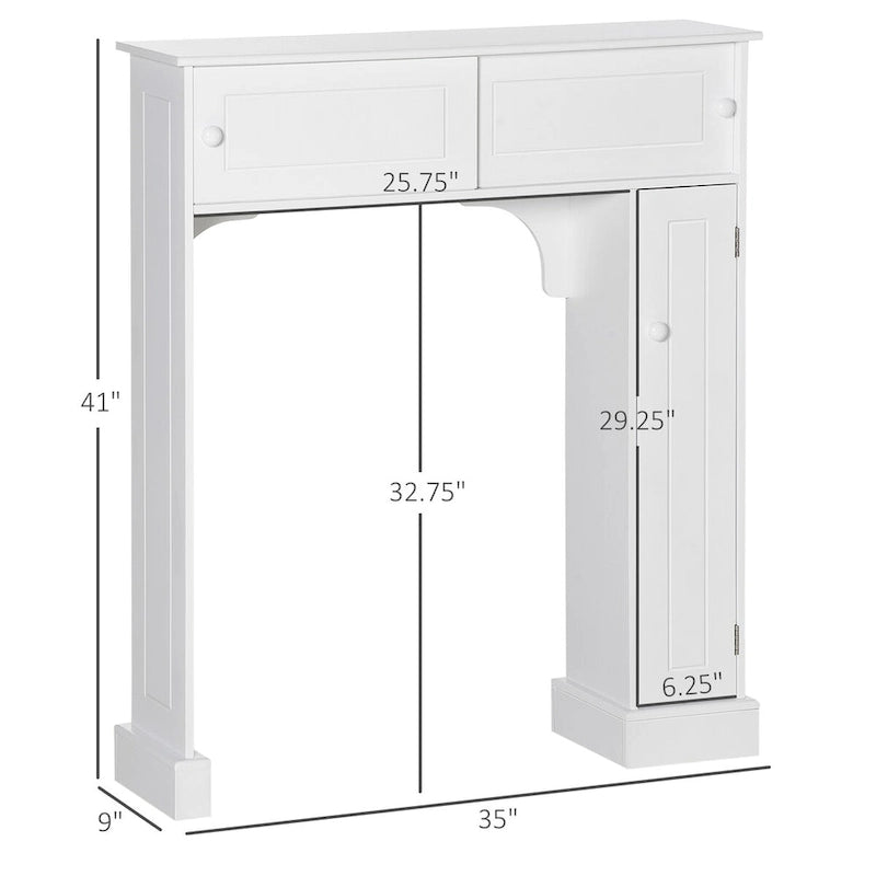 Over-the-Toilet Bathroom Storage Cabinet with Adjustable Shelves