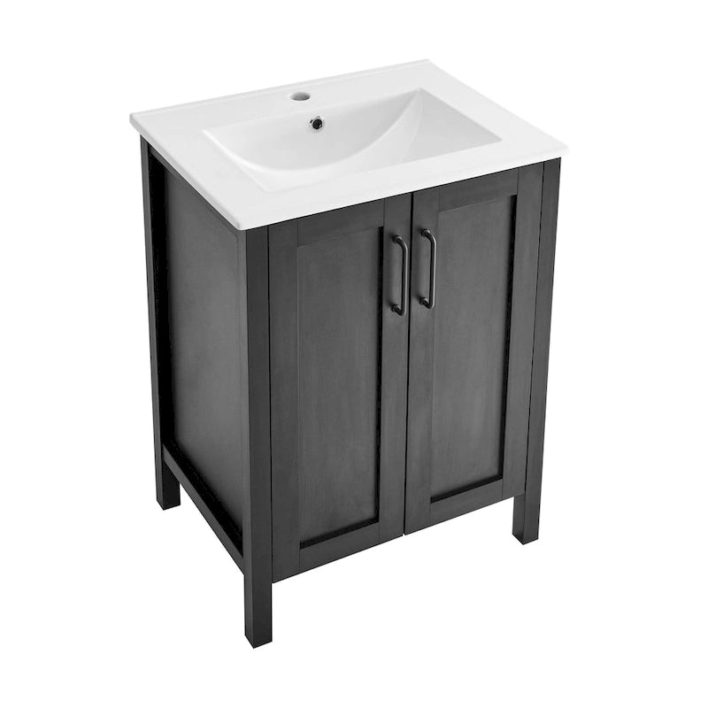 24" Bathroom Vanity in Matte Black
