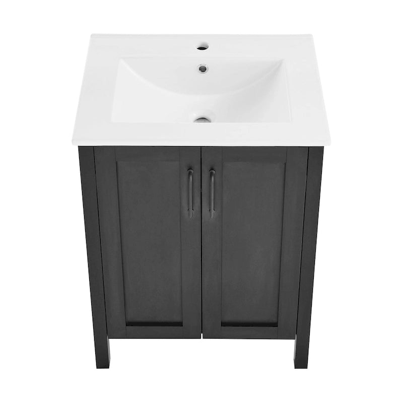 24" Bathroom Vanity in Matte Black