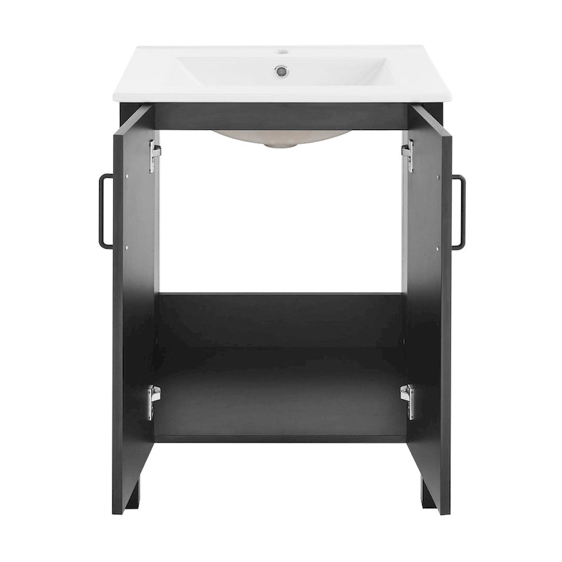 24" Bathroom Vanity in Matte Black