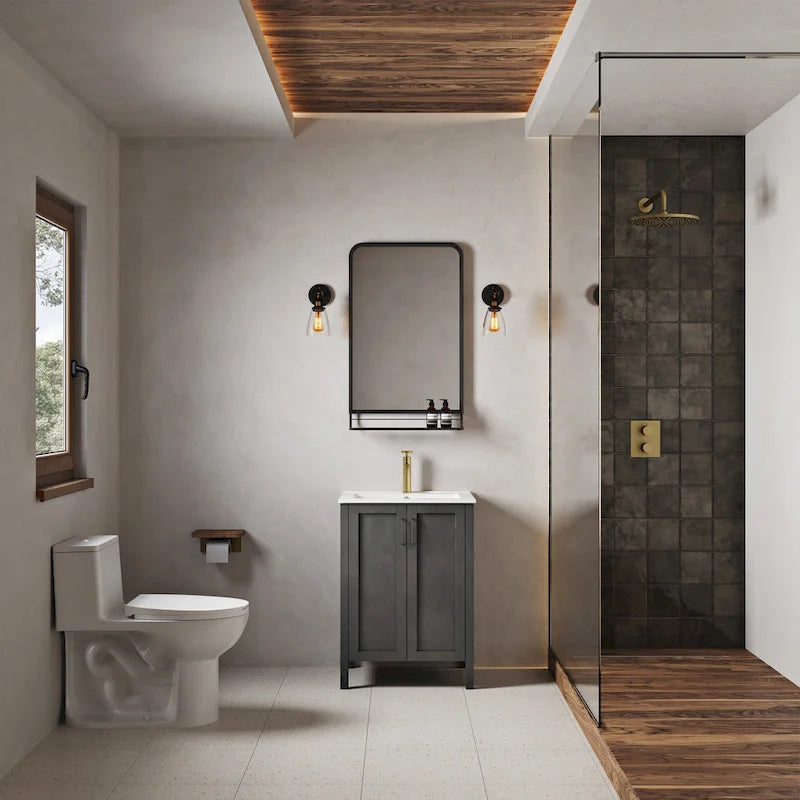 24" Bathroom Vanity in Matte Black
