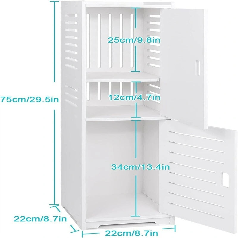 Small Waterproof Bathroom Cabinets Free Standing - 8.7D x 8.7W x 29.5H