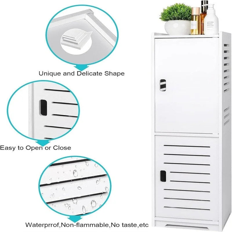 Small Waterproof Bathroom Cabinets Free Standing - 8.7D x 8.7W x 29.5H