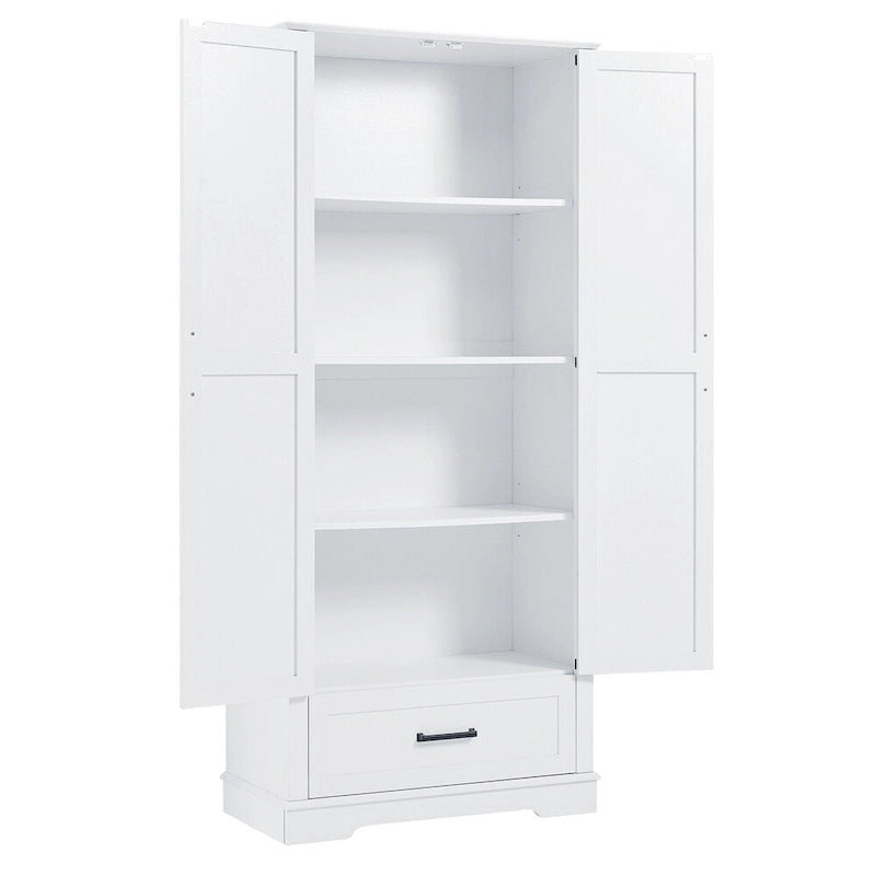 Tall Bathroom Storage Cabinet with Two Doors and One Drawer