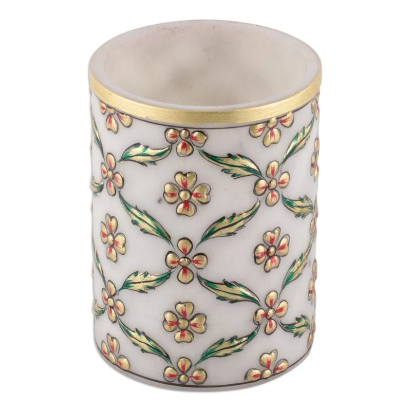 Handmade Blooming Mesh Marble Pen Holder