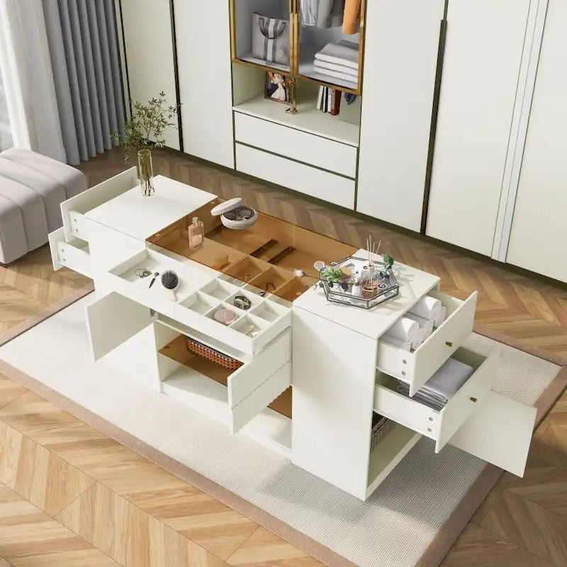Multi-Functional Vanity Dresser and Storage Cabinet